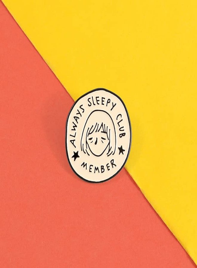 FORUBUS Funny Cat Stay Pawsitive Brooch Pins - Always Sleepy Club Brooch pin - Express Your Mood in Style-sleepy - Image 4